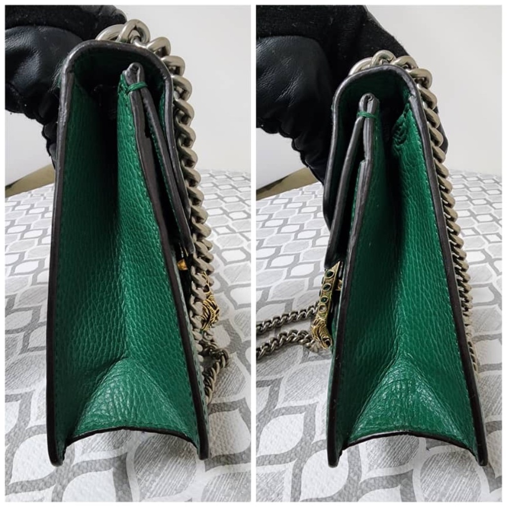 Authentic Gucci Small Leather Dionysus Crossbody Bag Green - Picture 6 of 16